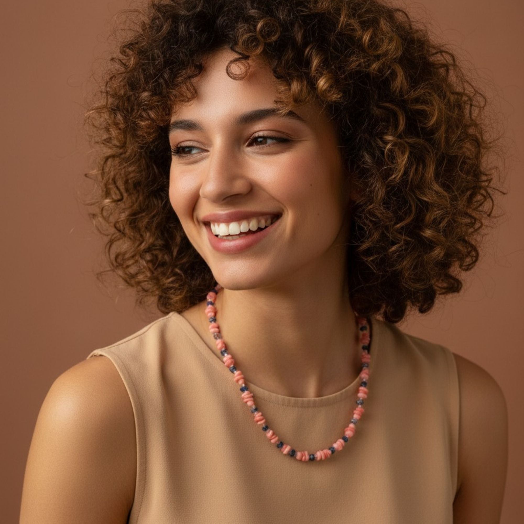 Rose Quartz & Peridot Gemstone Necklace – Handmade Jewelry – Soul’s Blossom