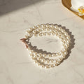 Champagne Pearl Bracelet with Rose Gold Clasp – Pearl Embrace
