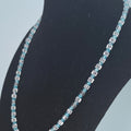 Clear & Turquoise Glass Necklace – Aqua