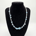 Blue Stone Necklace – Minimalist Aquamarine Style Handmade Jewelry for Women – Aqualis