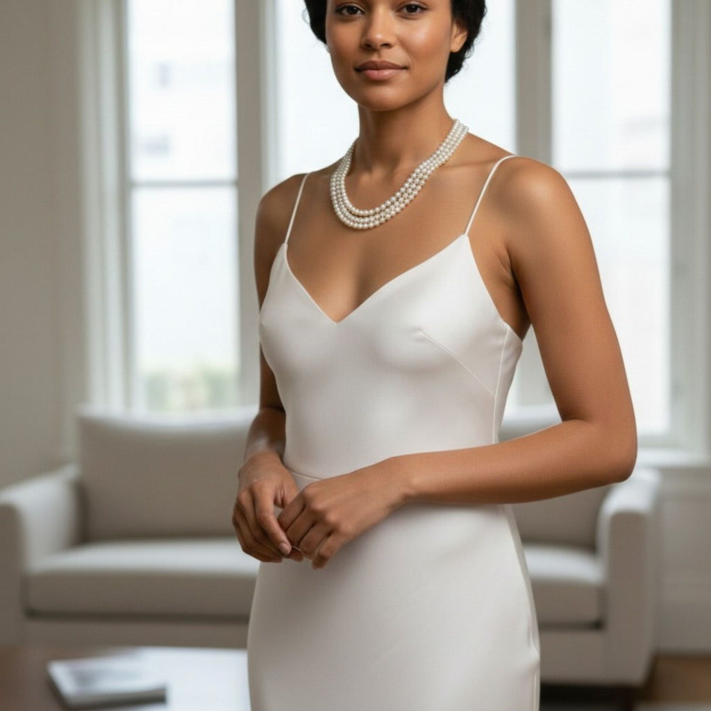 Champagne Glass Pearl Necklace – Pearl Embrace