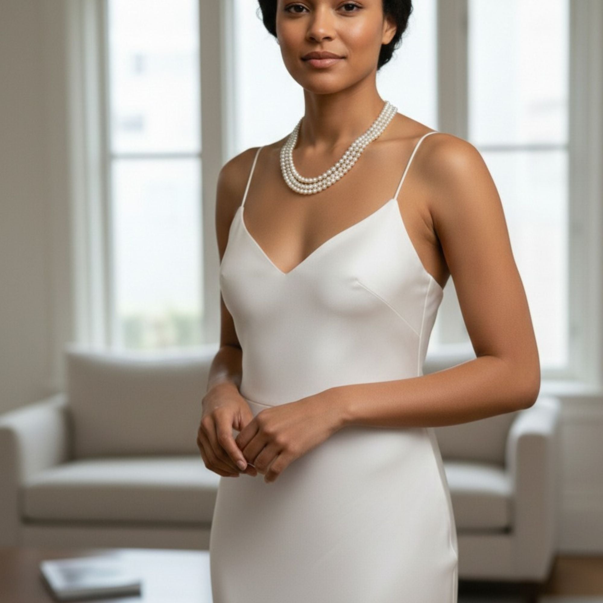 Champagne Glass Pearl Necklace – Pearl Embrace