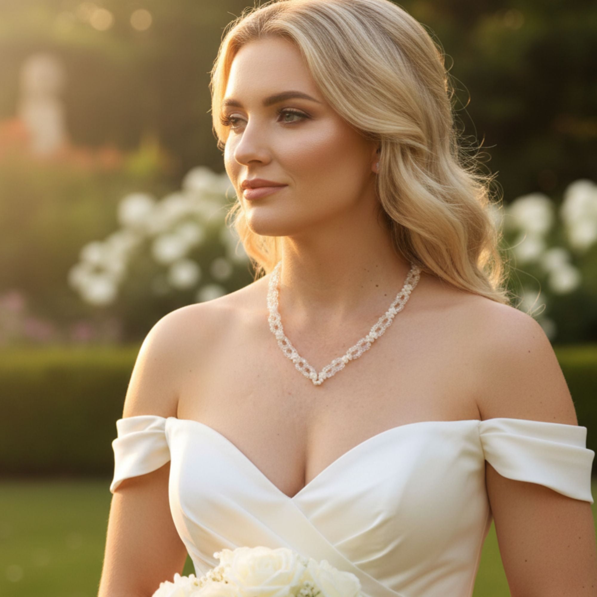 Pearl & Crystal Necklace – Crystal Light