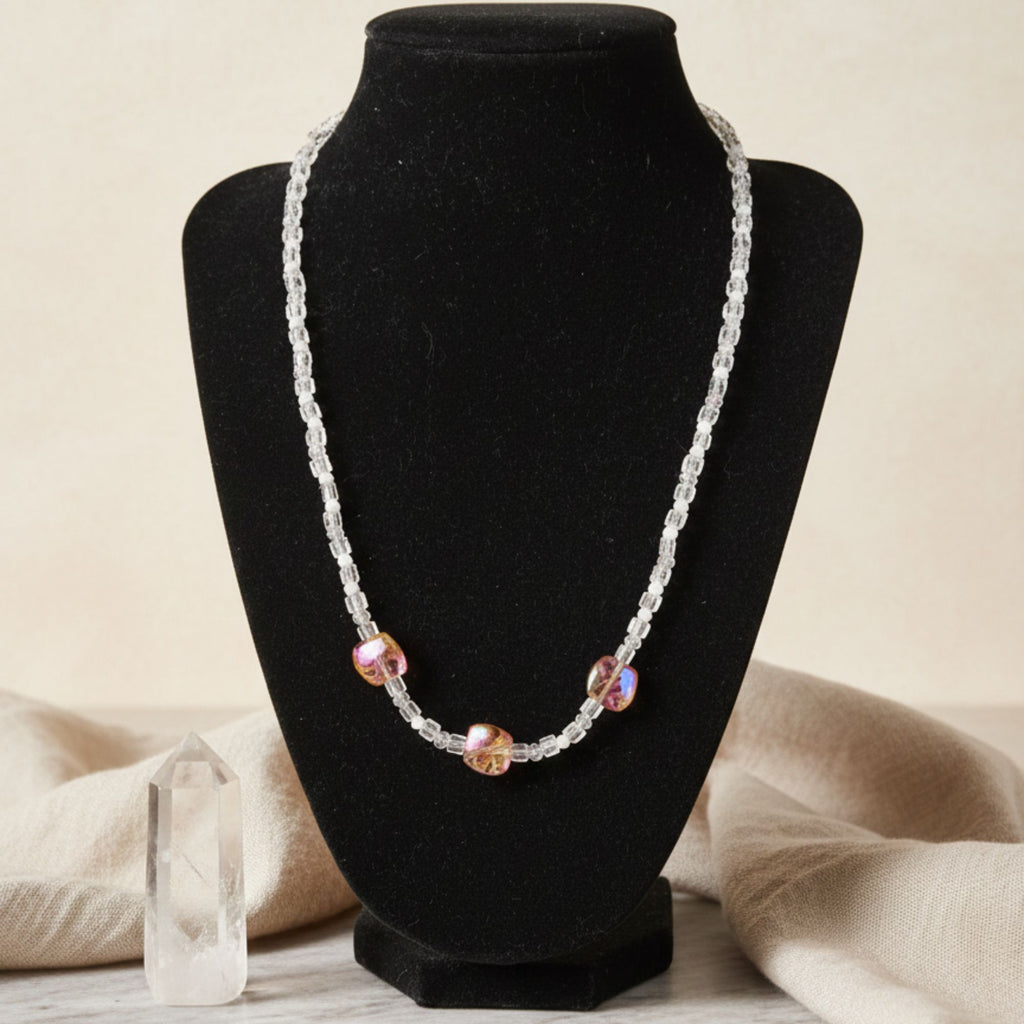 One of a Kind Crystal Glass Necklace – Almira