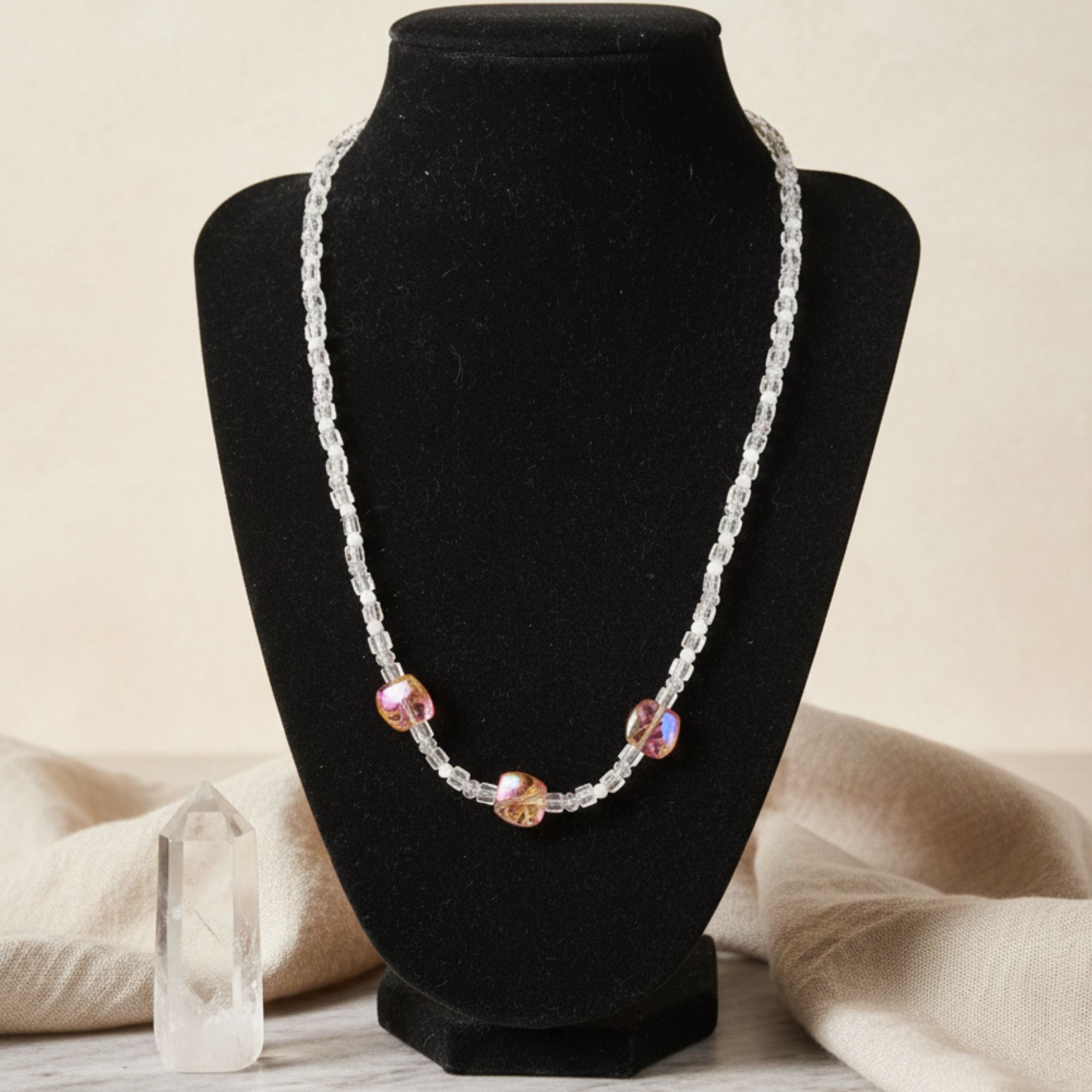 One of a Kind Crystal Glass Necklace – Almira
