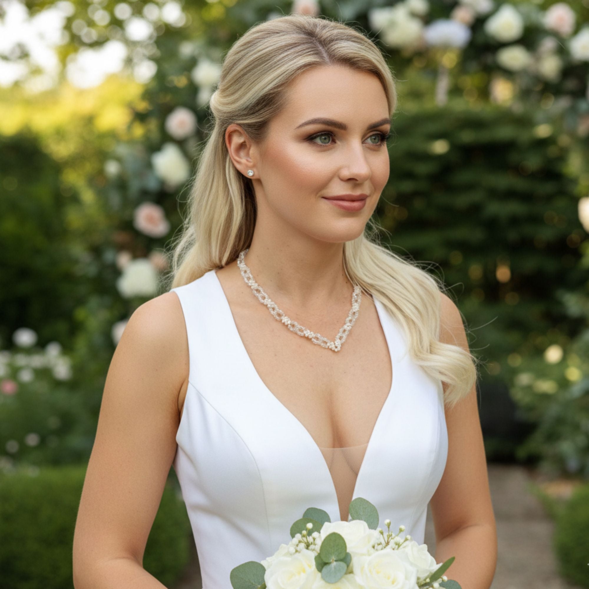 Pearl & Crystal Necklace – Crystal Light
