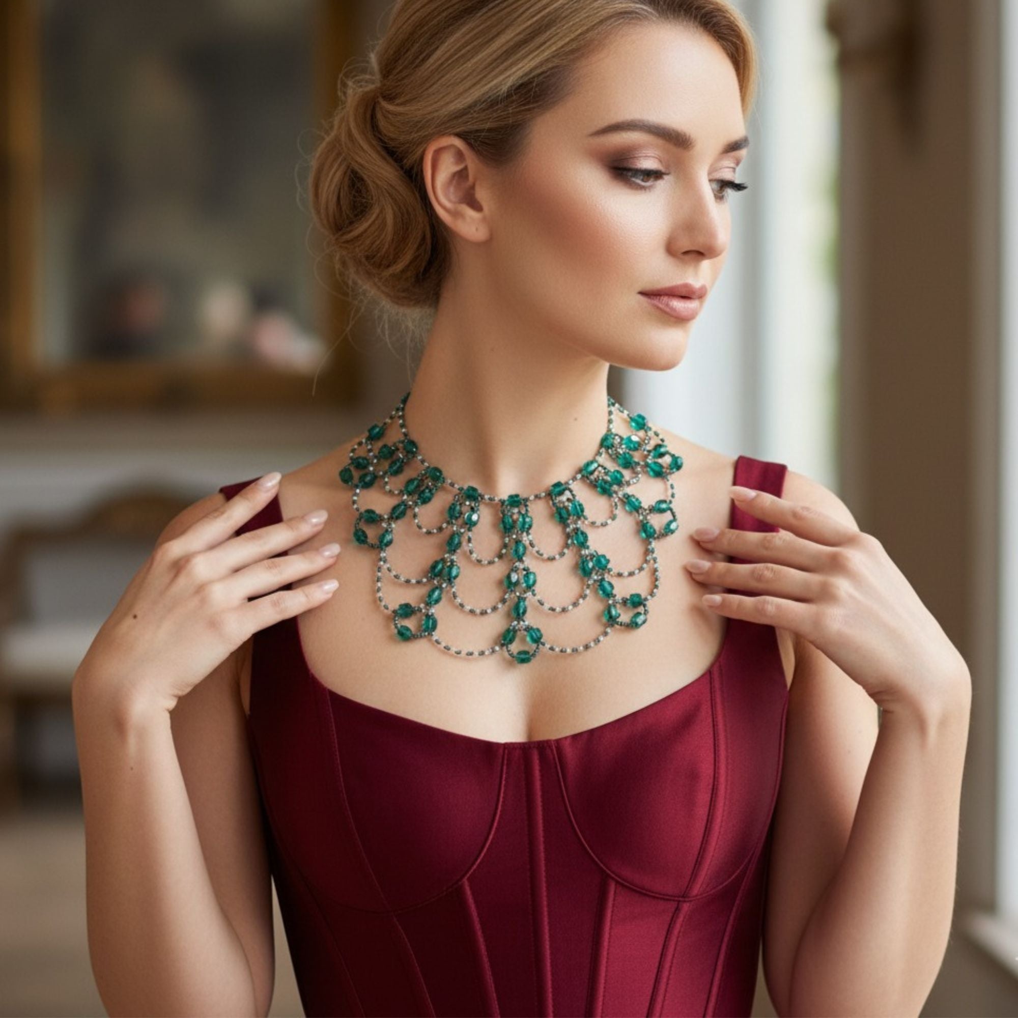 Multi-Strand Emerald Necklace – Emerald Dream