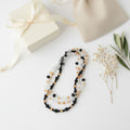 Citrine & Glass Bead Anklet – Handmade Healing Summer Jewelry – Golden Energy