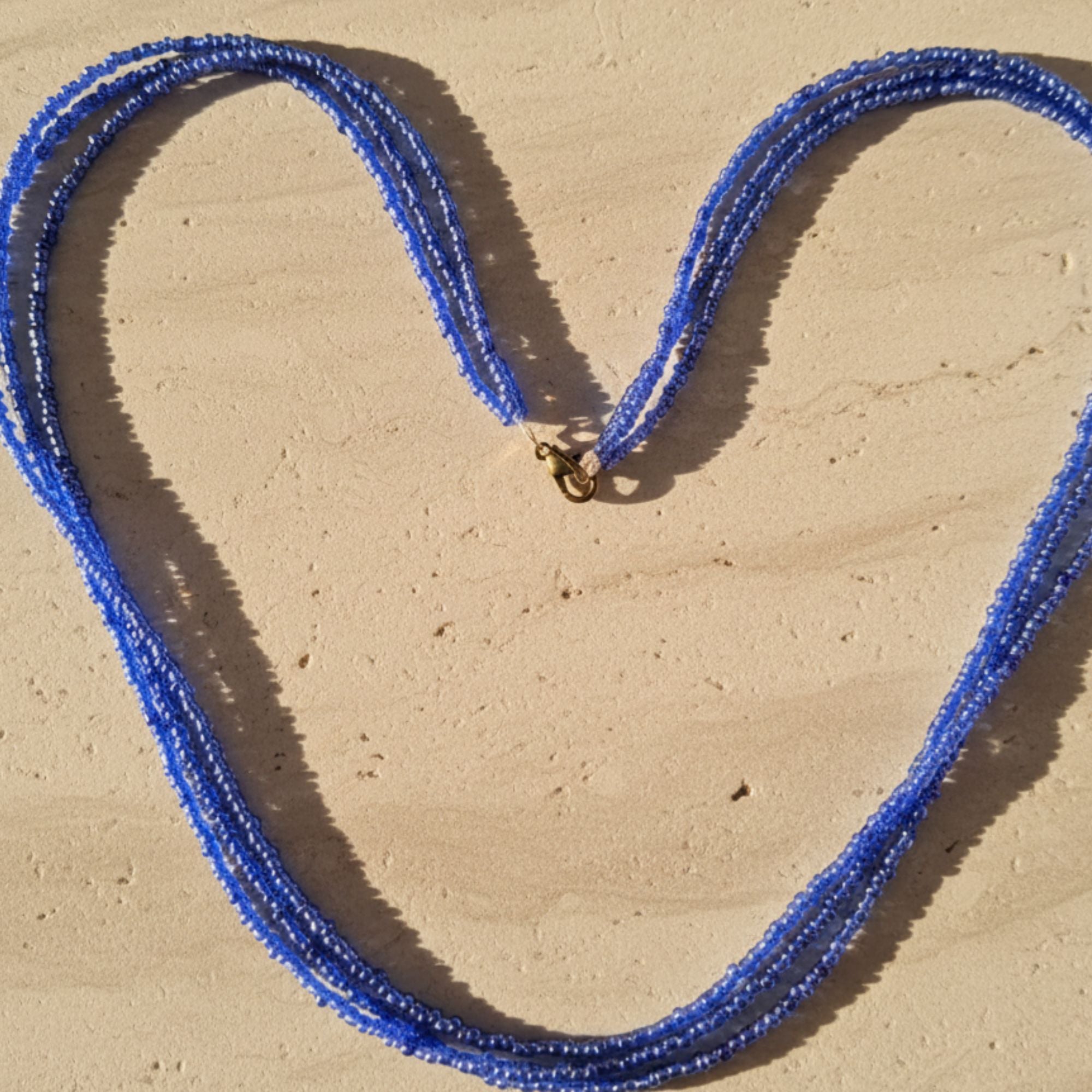 Multi-Strand Glass Bead Necklace – Lavender Haze