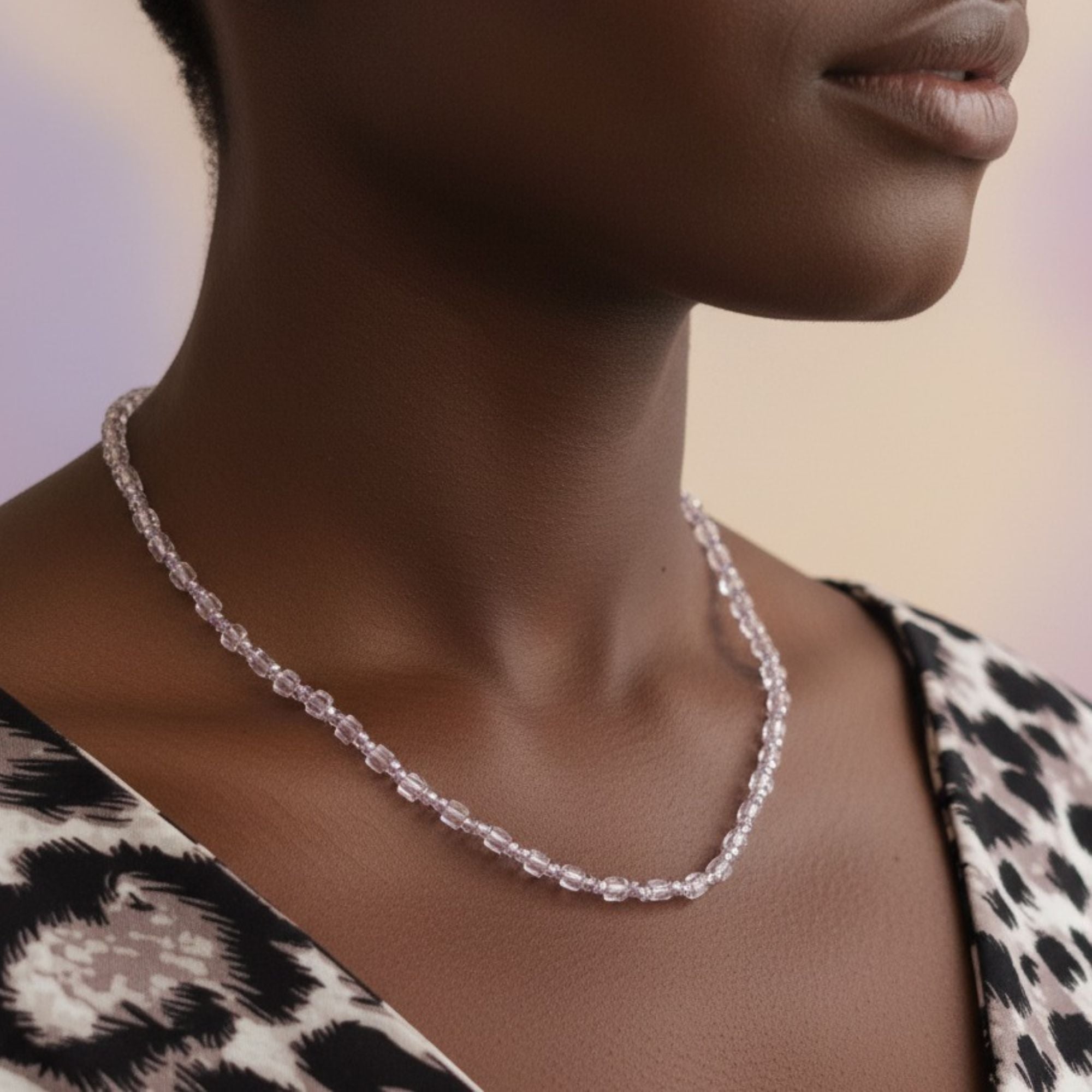 Lilac Glass Bead Necklace – Lilac