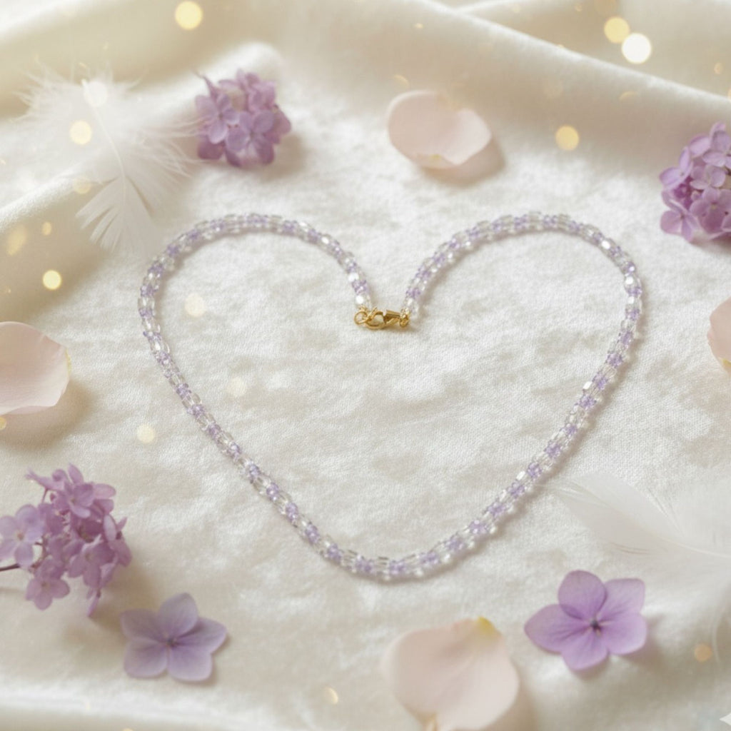 Lilac Glass Bead Necklace – Lilac
