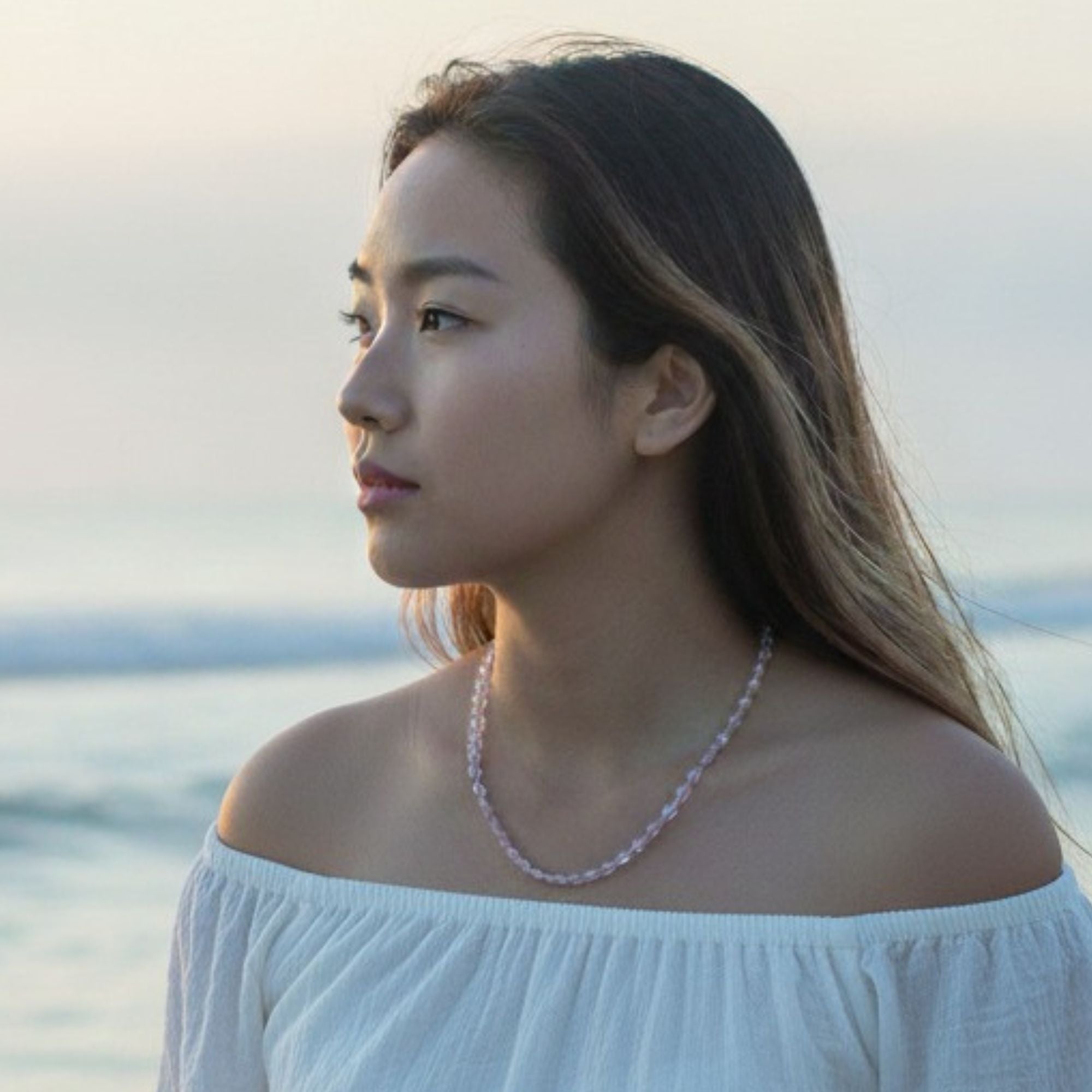 Lilac Glass Bead Necklace – Lilac