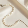 White Pearl Bracelet with Extension Chain – Lyra