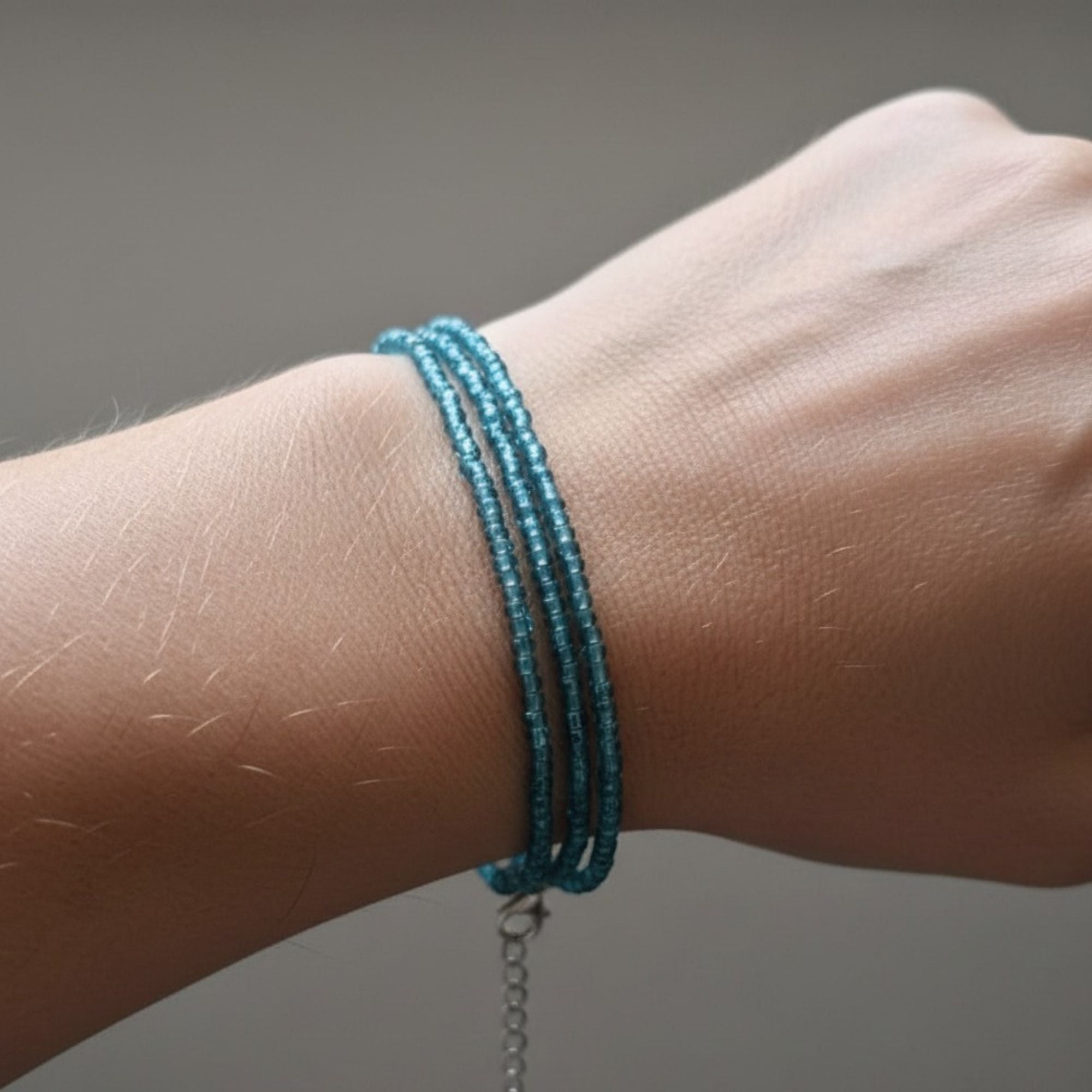 Green Multi Strand Glass Bead Bracelet – Selva