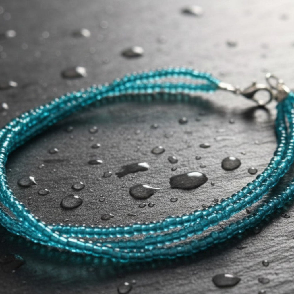 Green Multi Strand Glass Bead Bracelet – Selva